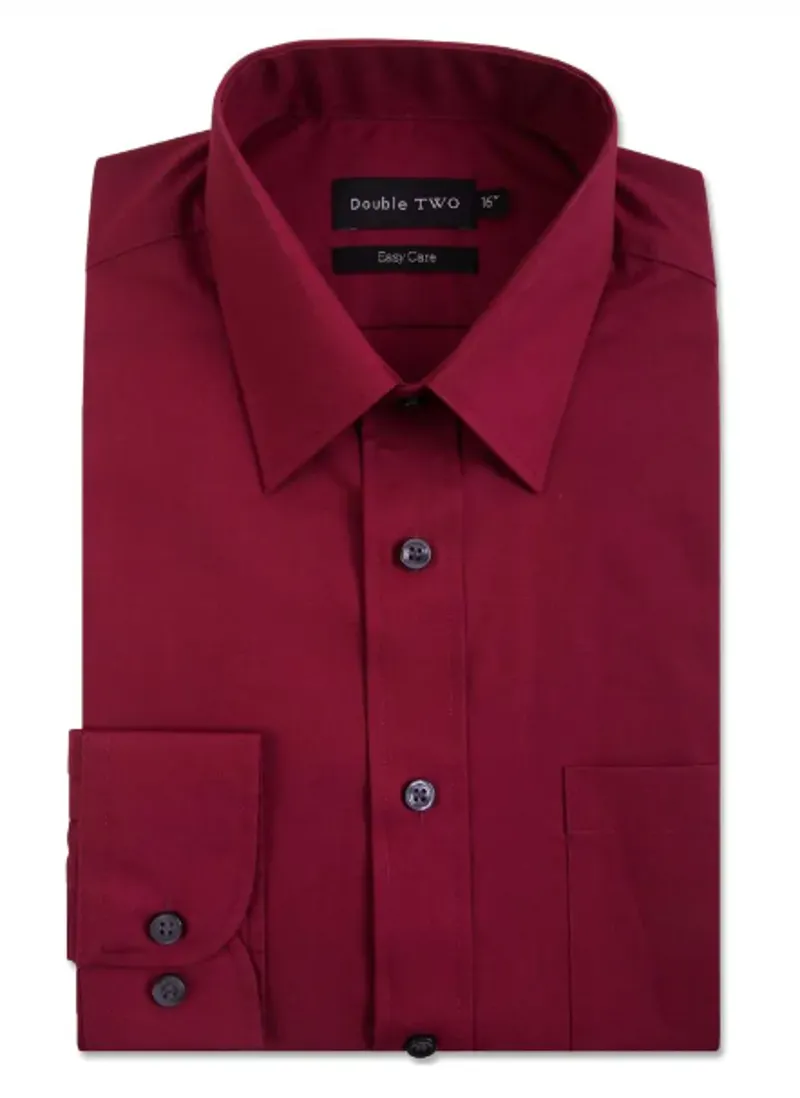  D2 Easy-Care Long-Sleeved Shirt Burgundy SLS3300P